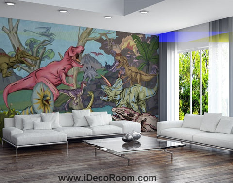 Image of Dinosaur Wallpaper Large Wall Murals for Bedroom Wall Art IDCWP-KL-000133