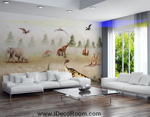 Image of Dinosaur Wallpaper Large Wall Murals for Bedroom Wall Art IDCWP-KL-000142