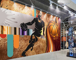 3D Basketball Sports Wall Paper Gym Decals ArtPrint Decor Wallpaper IDCWP-MX-000096