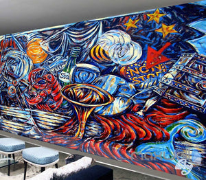 3D Graffiti Urban Paint Wall Murals Paper Art Print Decals Decor IDCWP-TY-000008