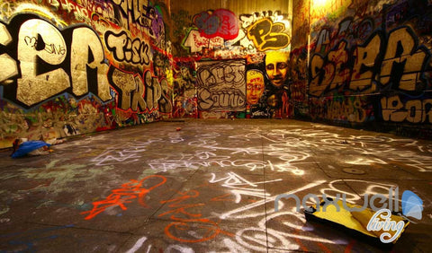 Image of 3D Graffiti World Wall Murals Paper Art Print Decals Decor Living Room IDCWP-TY-000009