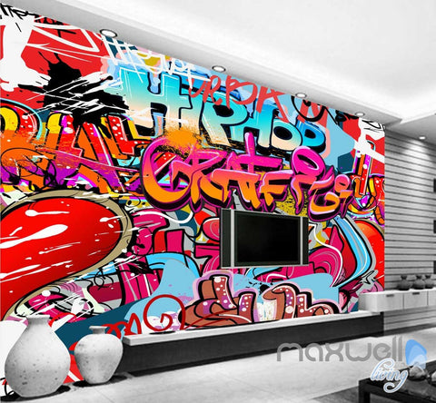 Image of 3D Graffiti Hip Hop Wall Mural Paper Art Print Decals Decor IDCWP-TY-000016