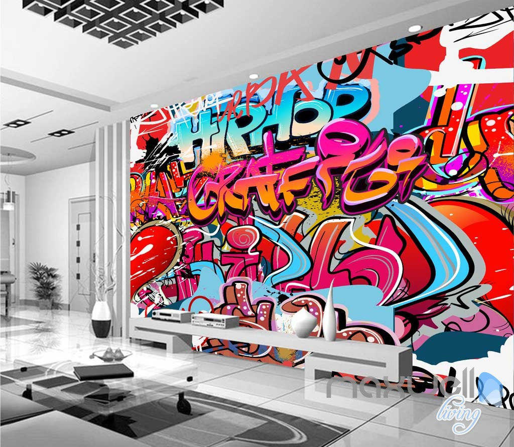 3D Graffiti Hip Hop Wall Mural Paper Art Print Decals Decor IDCWP-TY-000016