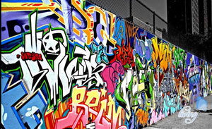 3D Graffiti Color Letter Wall Murals Paper Art Print Decals Decor Wallpaper IDCWP-TY-000044
