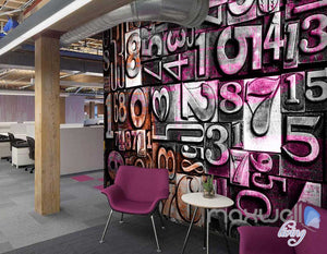 3D Graffiti Color Numbers Wall Paper Murals Print Decals Decor Wallpaper IDCWP-TY-000057