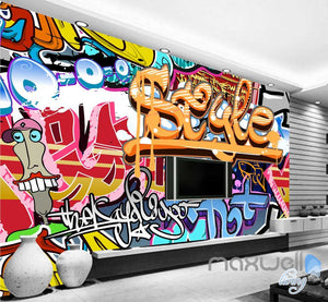3D Graffiti Style Wall Art Mural Paper Print Decals Decor Wallpaper IDCWP-TY-000060