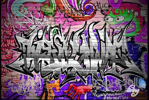 Image of 3D Graffiti Monster Wall Murals Paper Art Print Decals Decor Wallpaper IDCWP-TY-000077
