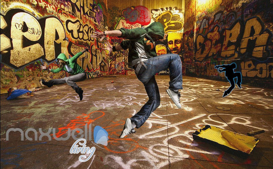3D Graffiti Street Dancer Wall Murals Wallpaper Wall Art Decals Decor IDCWP-TY-000083