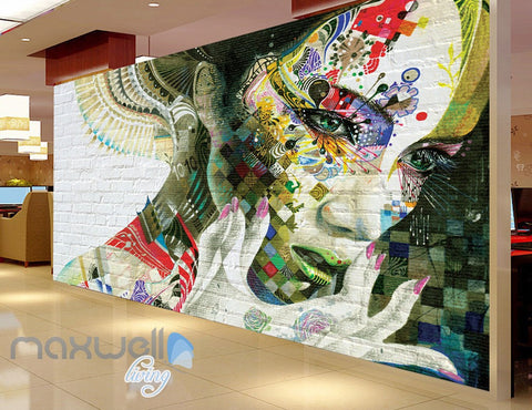 Image of 3D Graffiti Tatoo Girl Wall Murals Wallpaper Wall Art Decals Decor IDCWP-TY-000100
