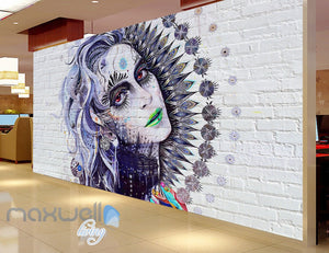 3D Graffiti Retro Queen Brick Wall Murals Wallpaper Wall Art Decals Decor IDCWP-TY-000102
