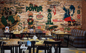 3D Graffiti Sports Boy Bricks Wall Murals Wallpaper Wall Art Decals Decor IDCWP-TY-000121