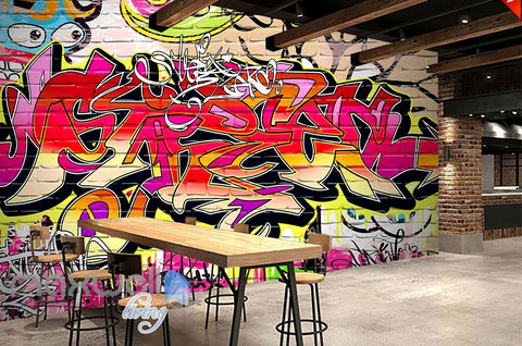 3D Graffiti Abstract Colorful Words Wall Murals Wallpaper Wall Art Decals Decor IDCWP-TY-000124