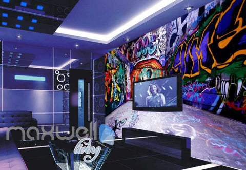Image of 3D Graffiti Eagle Letter Lane Street Art Wall Murals Wallpaper Decals Prints IDCWP-TY-000163