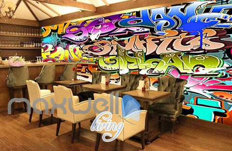 Image of 3D Graffiti Love life Flower Star Street Art Wall Murals Wallpaper Decals Print IDCWP-TY-000166