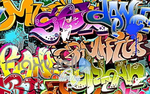 Image of 3D Graffiti Love life Flower Star Street Art Wall Murals Wallpaper Decals Print IDCWP-TY-000166