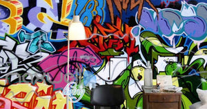 3D Graffiti Brick Abbstract Letter Wall Murals Wallpaper Decals Prints Decor Art IDCWP-TY-000171