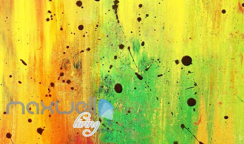 Image of 3D Graffiti Paint Yellow Green Dot Art Wall Murals Wallpaper Decals Prints Decor IDCWP-TY-000222