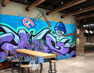 3D Graffiti Snow Man Letter Street Art Wall Murals Wallpaper Decals Prints Decor IDCWP-TY-000231