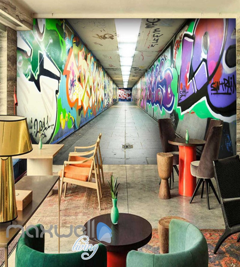 3D Graffiti Underground Letters Art Wall Murals Wallpaper Decals Prints Decor IDCWP-TY-000233