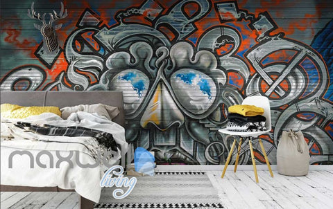 Image of 3D Graffiti Monster Abstract Street Art Wall Murals Wallpaper Decals Print Decor IDCWP-TY-000255