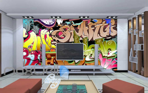 Image of 3D Graffiti Abstract Letters 284 Street Wall Murals Wallpaper Decals Print Decor IDCWP-TY-000284