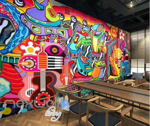 3D Graffiti Abstract Instruments Art Wall Murals Wallpaper Decals Prints Decor IDCWP-TY-000292