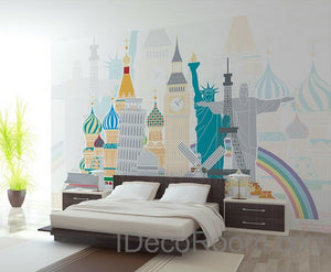 Wolrd Famous Sign Wallpaper Wall Decals Wall Art Print Wall Mural Home DIY Decor Bussiness Deco Wall paper