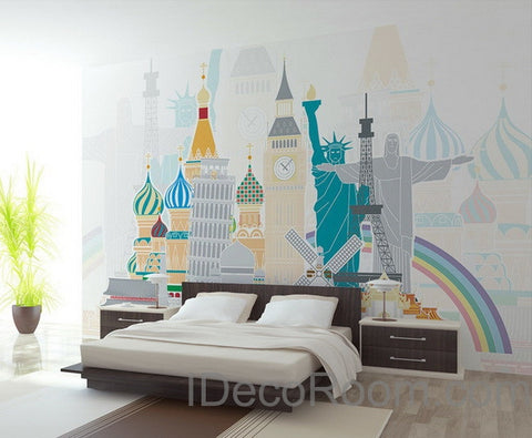 Image of Wolrd Famous Sign Wallpaper Wall Decals Wall Art Print Wall Mural Home DIY Decor Bussiness Deco Wall paper